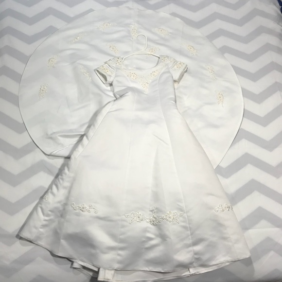 Detachable Train Flower Girl Dress